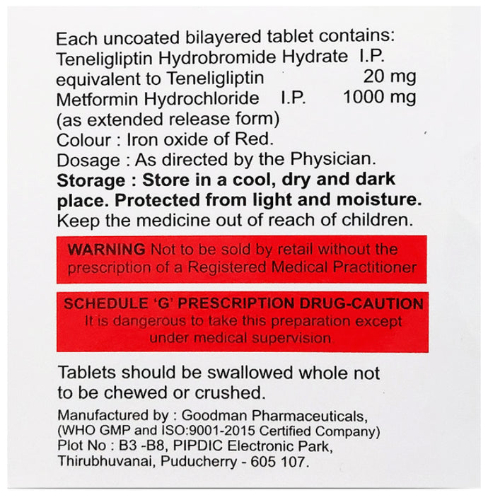 Diaten-Max 1000mg/20mg Tablet
