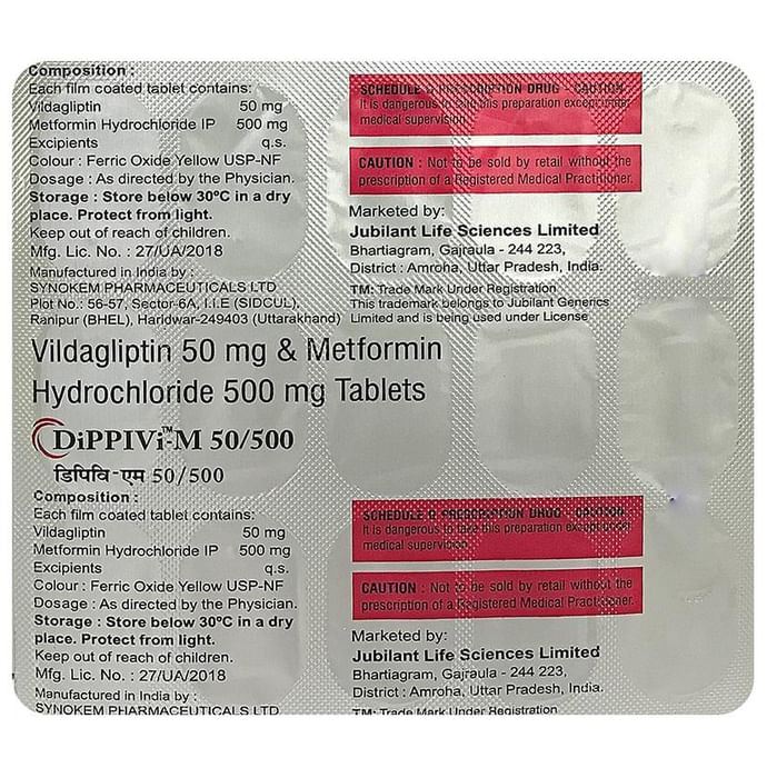 Dippivi-M 50/500 Tablet - Classic Derma
