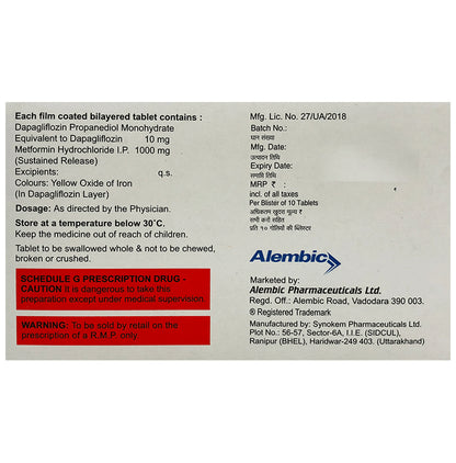 Donance M 10mg/1000mg Tablet SR