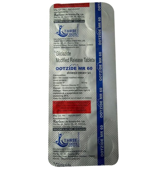 Dotzide MR 60 Tablet - Classic Derma