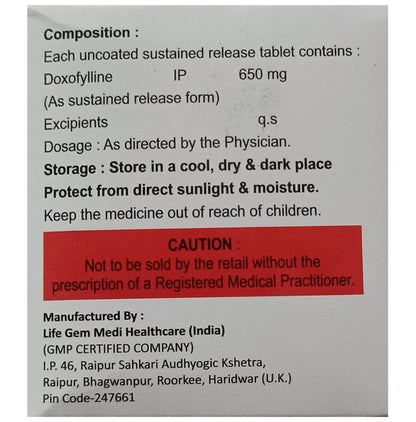 Doxowal 650 SR Tablet