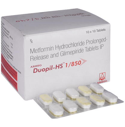 Duopil HS 1mg/850mg Tablet - Classic Derma