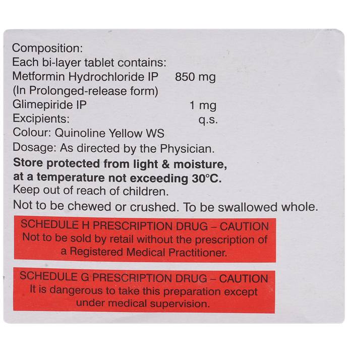 Duopil HS 1mg/850mg Tablet