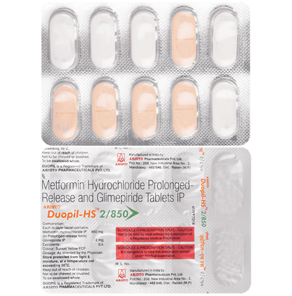 Duopil-HS 2/850 Tablet PR - Classic Derma
