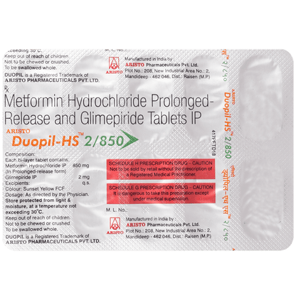 Duopil-HS 2/850 Tablet PR