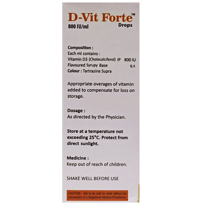 D-Vit Forte Oral Drops Strawberry