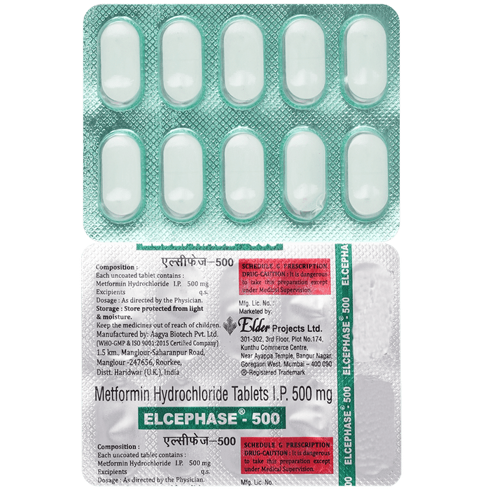 Elcephase 500mg Tablet - Classic Derma