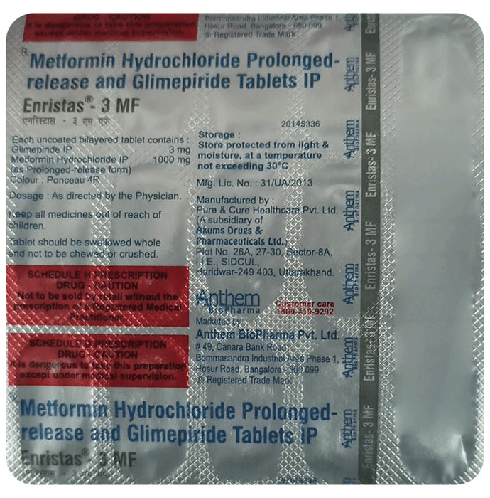 Enristas 3 MF Tablet PR - Classic Derma