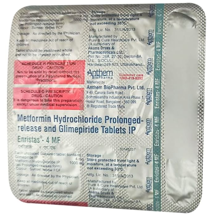 Enristas 4 MF Tablet PR - Classic Derma