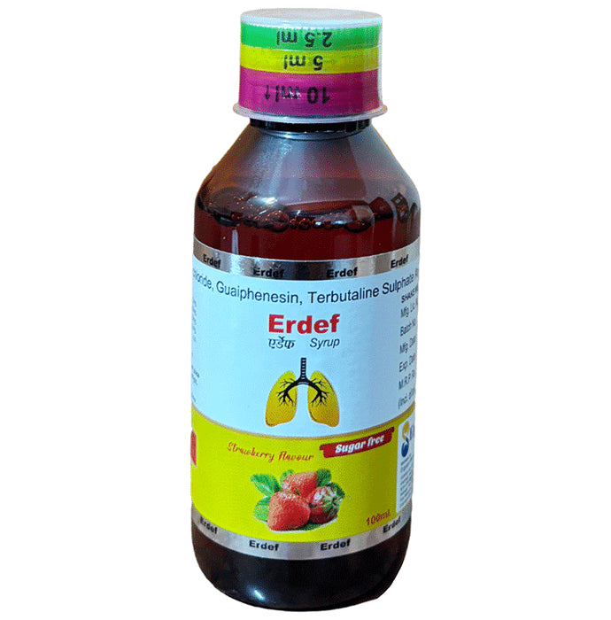 Erdef Syrup Strawberry Sugar Free - Classic Derma