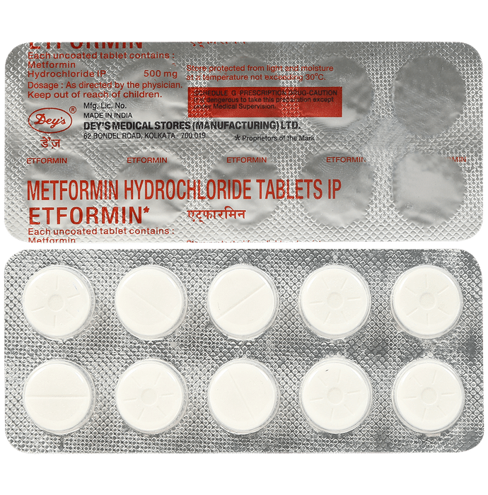 Etformin 500mg Tablet - Classic Derma