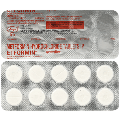 Etformin 500mg Tablet - Classic Derma