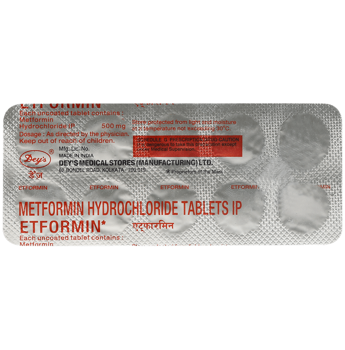 Etformin 500mg Tablet