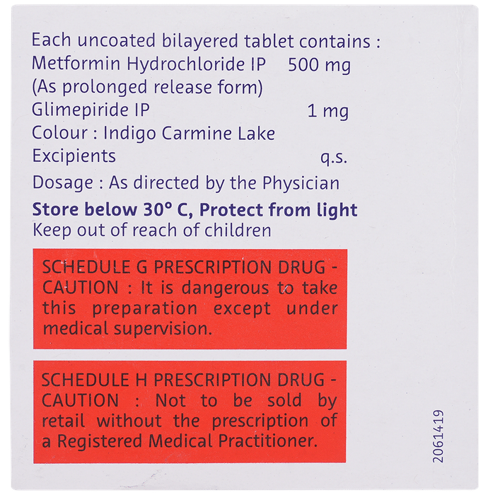 Euglim-M 1 Tablet PR