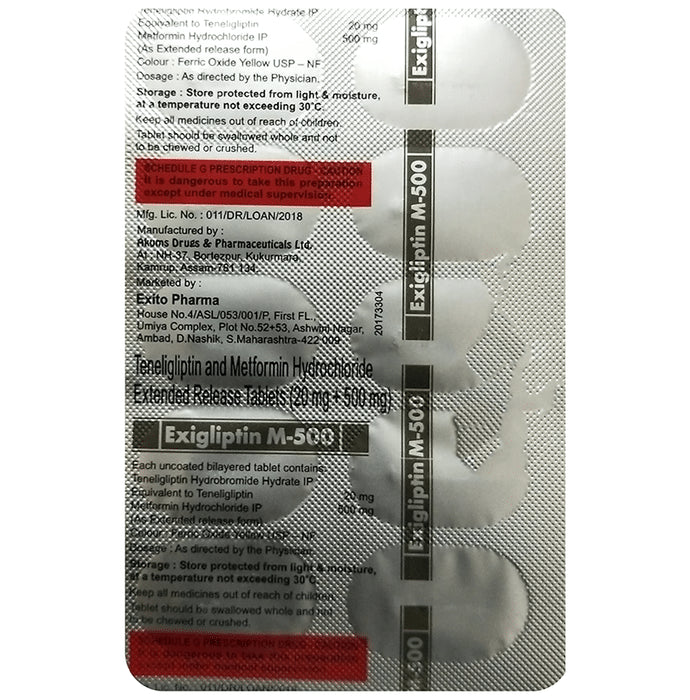 Exigliptin M 500 Tablet SR