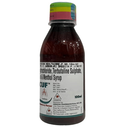 Exocuf Syrup Strawberry Sugar Free