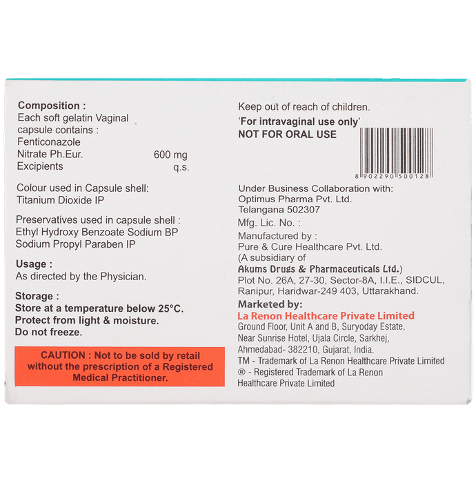 Fentigliv 600mg Vaginal Capsule