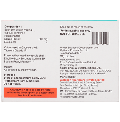 Fentigliv 600mg Vaginal Capsule