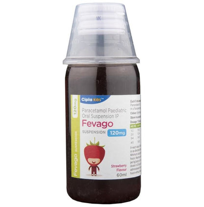 Fevago 120mg Oral Suspension Strawberry - Classic Derma