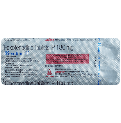 Fexofen 180mg Tablet
