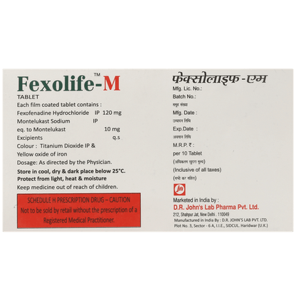 Fexolife M 10 mg/120 mg Tablet