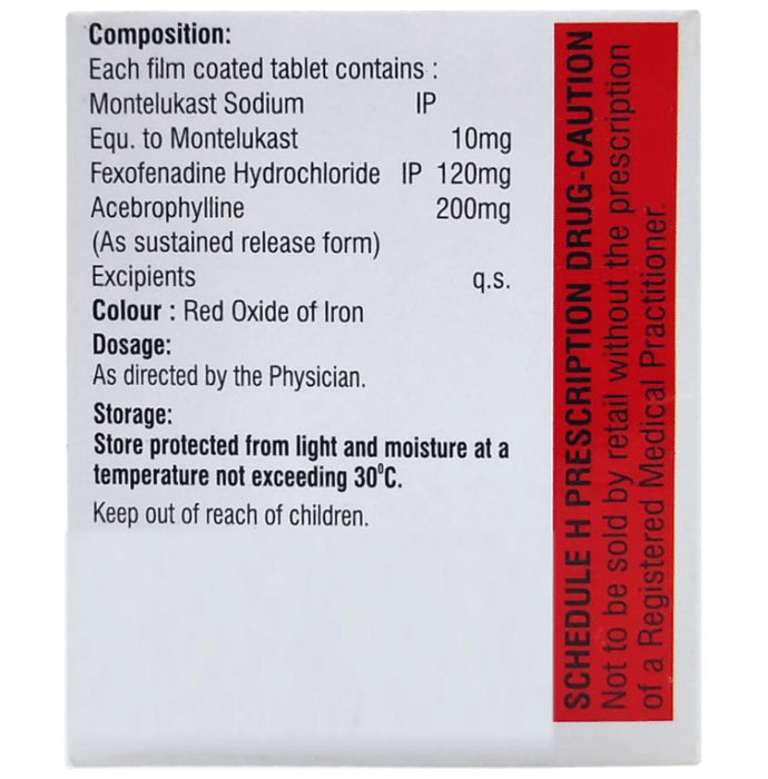 Fexovax AM 10mg/120mg/200mg Tablet ER