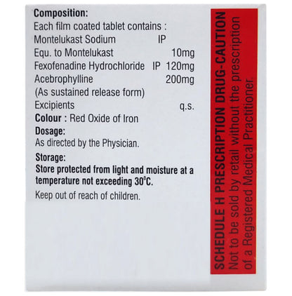 Fexovax AM 10mg/120mg/200mg Tablet ER