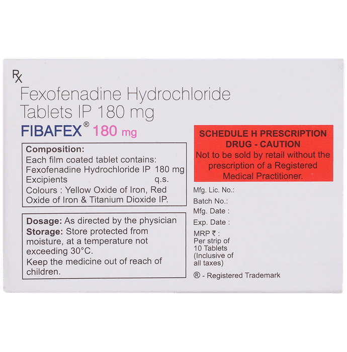 Fibafex 180mg Tablet