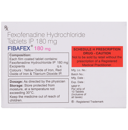 Fibafex 180mg Tablet