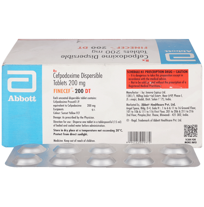 Finecef 200mg Tablet DT - Classic Derma