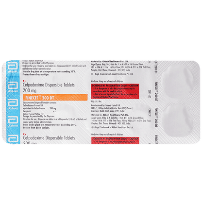Finecef 200mg Tablet DT