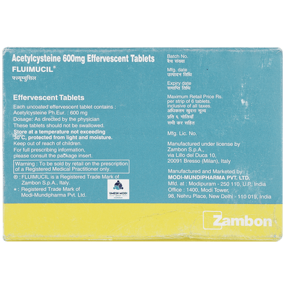 Fluimucil Eff 600mg Tablet