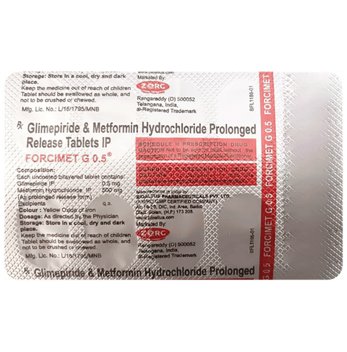 Forcimet G 0.5 Tablet PR