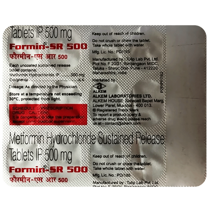 Formin-SR 500 Tablet - Classic Derma