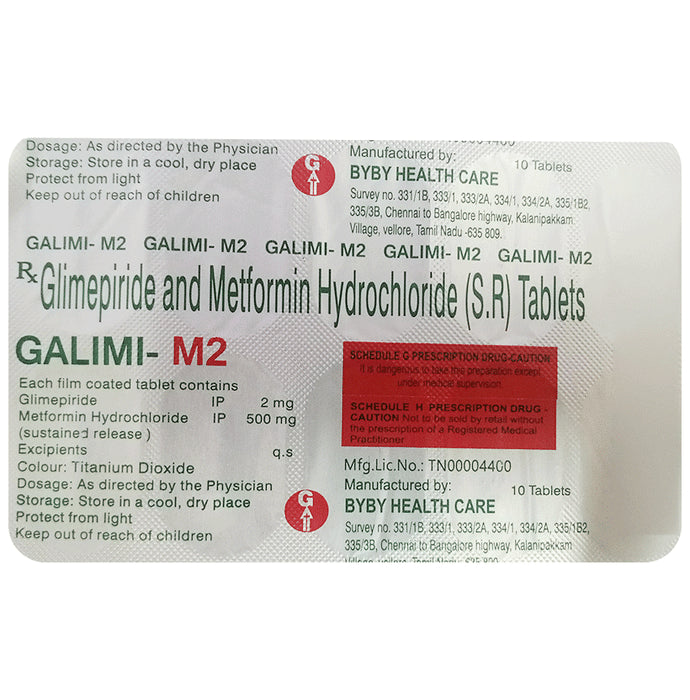 Galimi M 2mg/500mg Tablet - Classic Derma