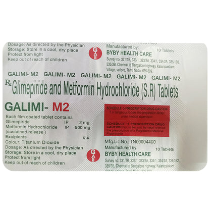 Galimi M 2mg/500mg Tablet - Classic Derma