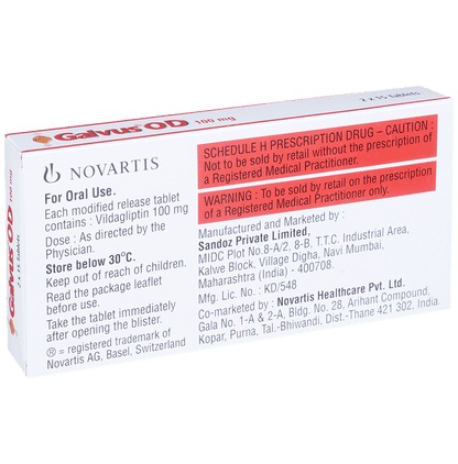 Galvus OD 100mg Tablet MR