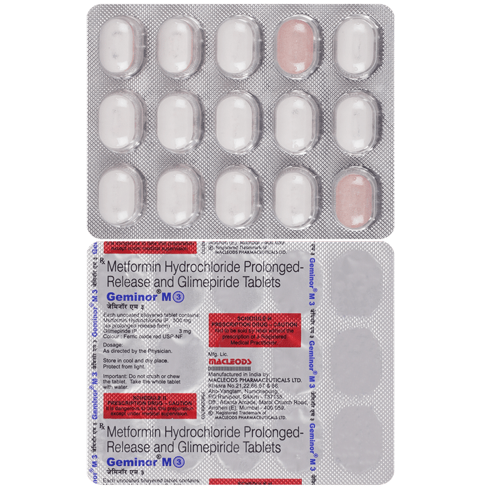 Geminor M 3mg/500mg Tablet - Classic Derma