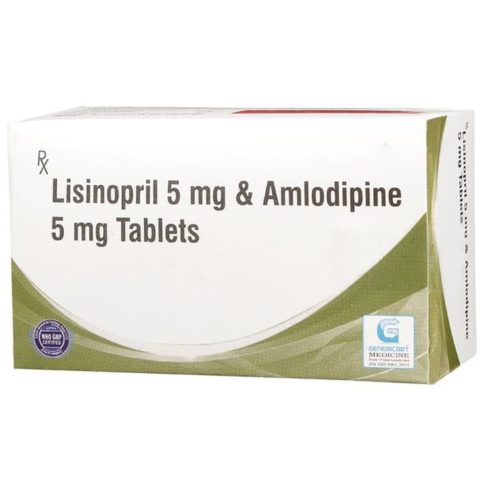Genericart Amlodipine+Lisinopril 5mg/5mg Tablet - Classic Derma