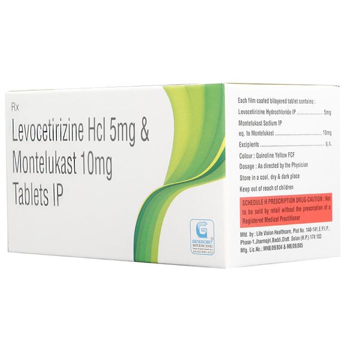 Genericart Levocetirizine+Montelukast 5mg/10mg Tablet - Classic Derma