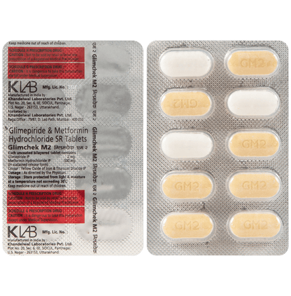 Glimchek M 2mg/500mg Tablet - Classic Derma