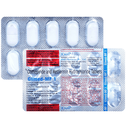 Glimed MF 1mg/500mg Tablet - Classic Derma