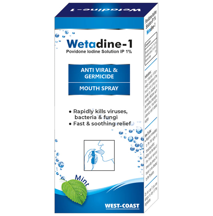 Wetadine 1 Mouth Spray Mint - Classic Derma