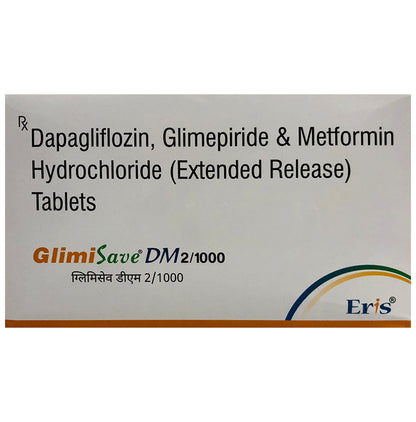 Glimisave DM 10mg/2mg/1000mg Tablet - Classic Derma