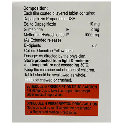 Glimisave DM 10mg/2mg/1000mg Tablet