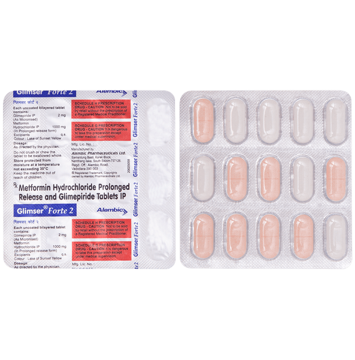 Glimser Forte 2 Tablet PR - Classic Derma
