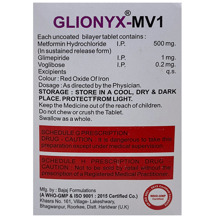 Glionyx-MV 1mg/500mg/0.2mg Tablet
