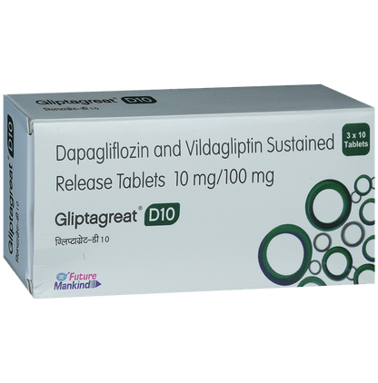 Gliptagreat D 10mg/100mg Tablet