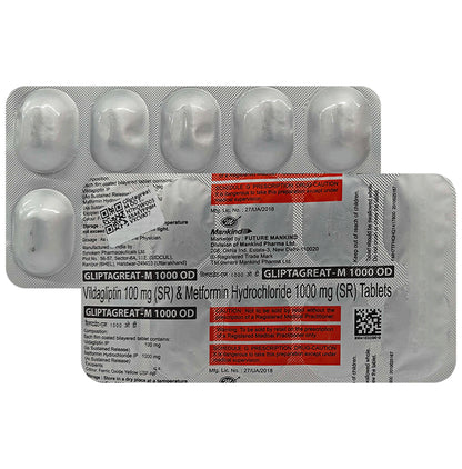Gliptagreat-M 1000 OD Tablet - Classic Derma