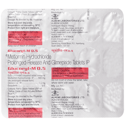 Glucoryl-M 0.5 mg Tablet